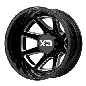 XD845 PIKE DUALLY GLOSS BLACK MILLED – REAR