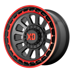 XD856 OMEGA SATIN BLACK MACHINED LIP WITH RED TINT