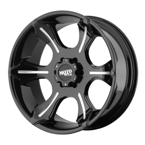 MO965 GLOSS BLACK WITH MILLED SPOKES
